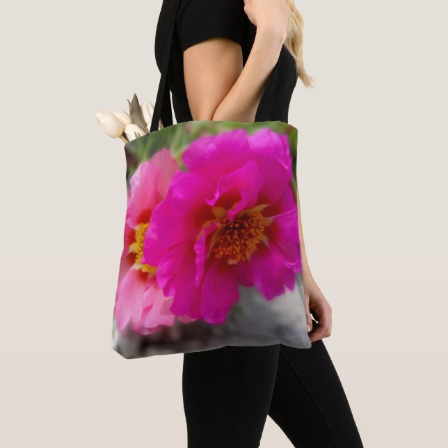 Tote Bag Fleurs roses au soleil (De près)