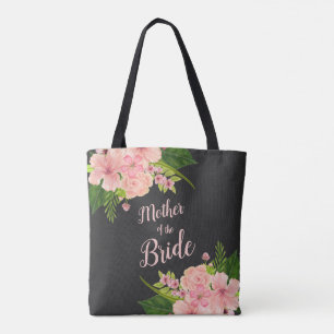 Tote Bag Fleurs roses et pêche pour la mère de la mariée