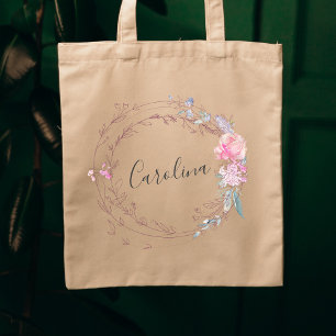 Tote Bag Fleurs Roses Vierges