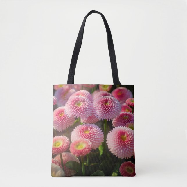 Tote Bag Fleurs rosesSac à puce (Devant)