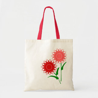 Tote Bag Fleurs rouges
