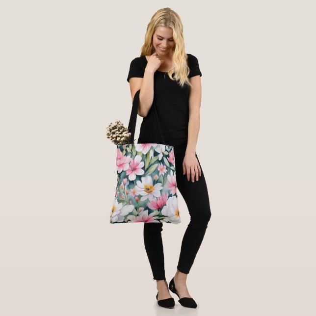 Tote Bag Fleurs sauvages (Sur le modèle)