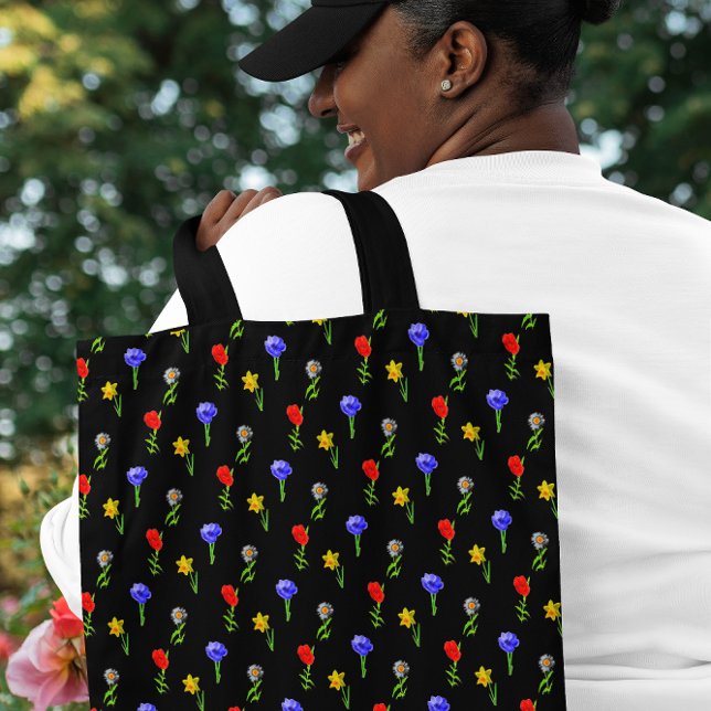 Tote Bag Fleurs sauvages aquarelle (Créateur téléchargé)