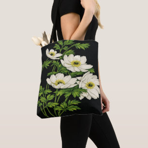 Tote Bag Fleurs sauvages blanches Floral