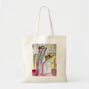 Tote Bag Fleurs sauvages dans un vase art abstrait