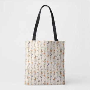 Tote Bag Fleurs sauvages dessinées à la main
