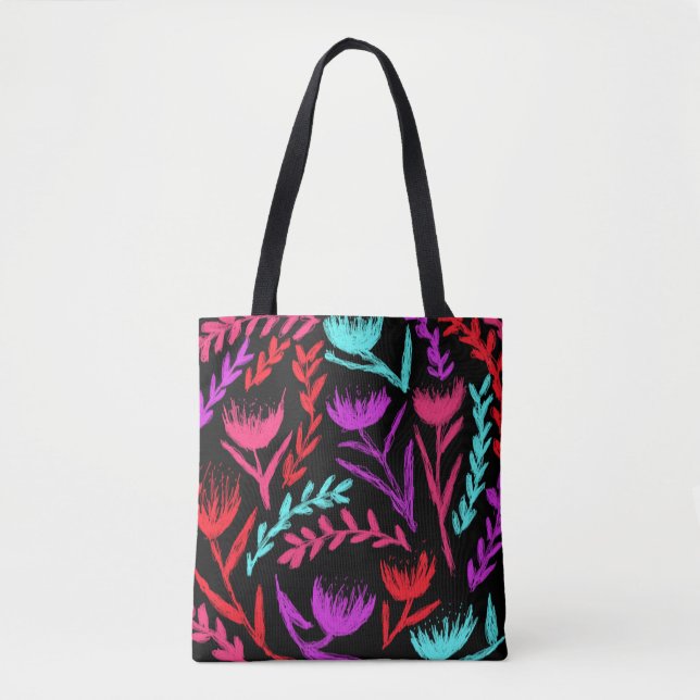Tote Bag Fleurs sauvages en couleurs que POP! (Devant)