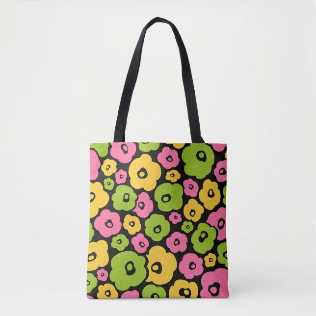 Tote Bag Fleurs sauvages Motif (Devant)