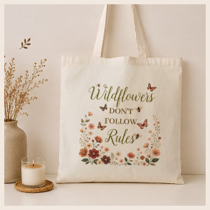Tote Bag Fleurs sauvages terreuses ne suivent pas les règle