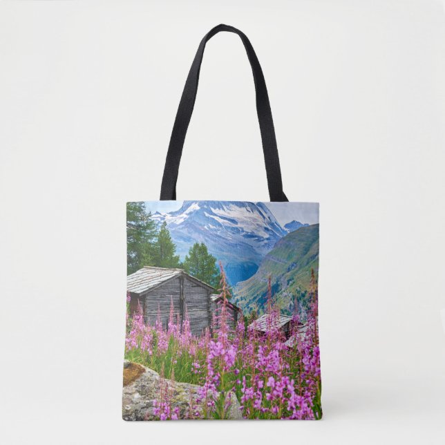Tote Bag Fleurs | Summer Matterhorn Suisse (Devant)