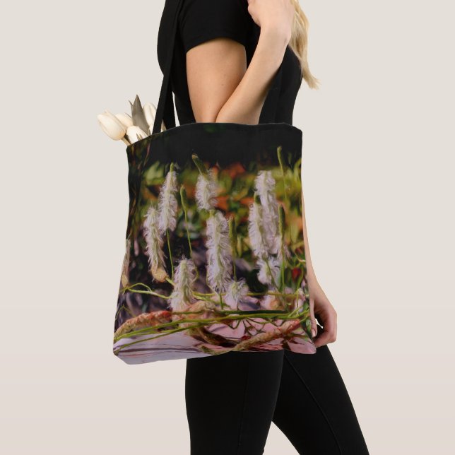 Tote Bag Fleurs Sur Peinture Photo Huile Rocheuse (De près)