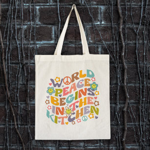 Tote Bag Fleurs tendance Rétro Aquarelle Vegan