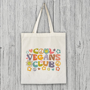 Tote Bag Fleurs tendance Retro Vegan Club