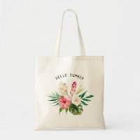 Fleurs tropicales d'aquarelle, feuille avec la