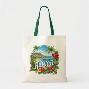 Tote Bag Fleurs tropicales Hawaii Beach Mountains Travel Ar