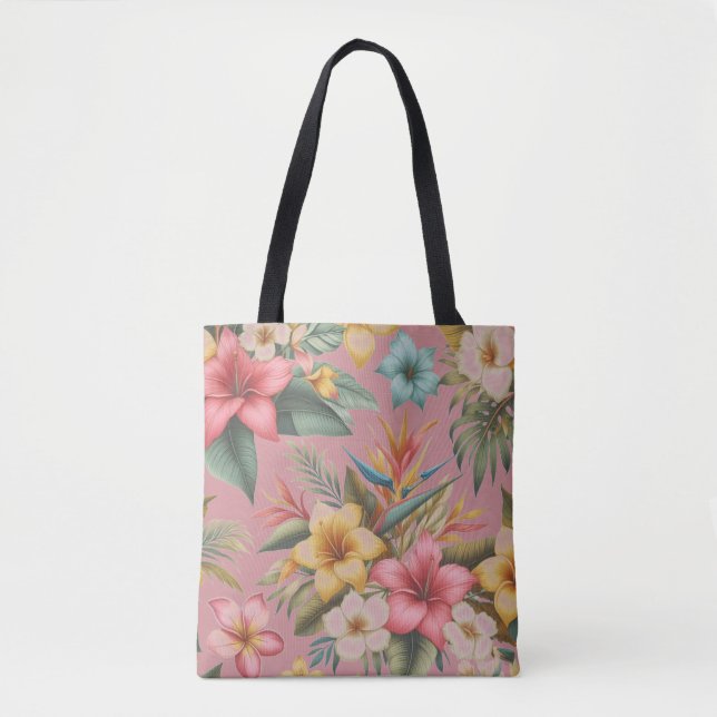 Tote Bag Fleurs tropicales Nature inspirée (Devant)
