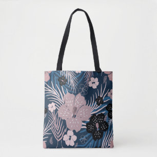 Tote Bag Fleurs tropicales Palm Texture Feuille