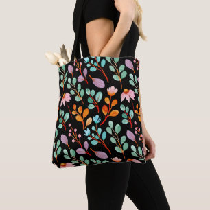 Tote Bag Fleurs Vintage Aquarelle tendance