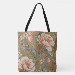 Tote Bag Fleurs, Vintage, Fleurs de Jardin Glamour