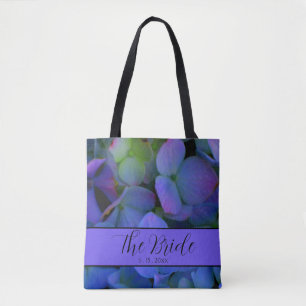Tote Bag Fleurs violet lavande rose bleuMariée