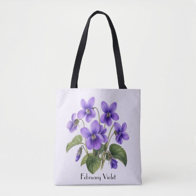 Tote Bag Fleurs violettes de février  (Devant)