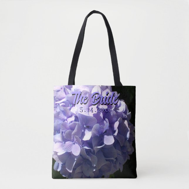 Tote Bag Fleurs violettes Hydrangea pourpre pour la mariée (Devant)