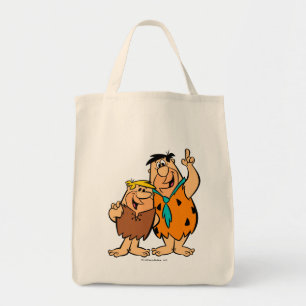 Tote Bag Flintstone de blocaille et de Fred de prise de bec