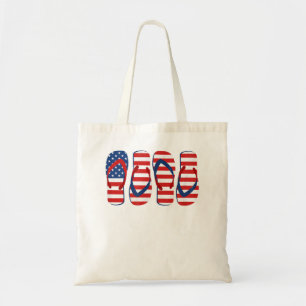 Tote Bag Flip Flop drapeau américain juillet 4 USA Independ