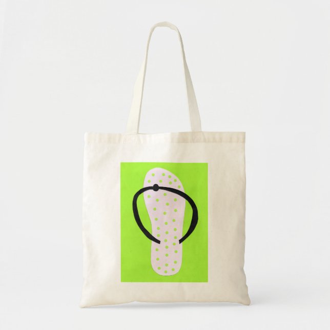 Tote Bag Flip Flop- Light Purple and Dots right (Devant)
