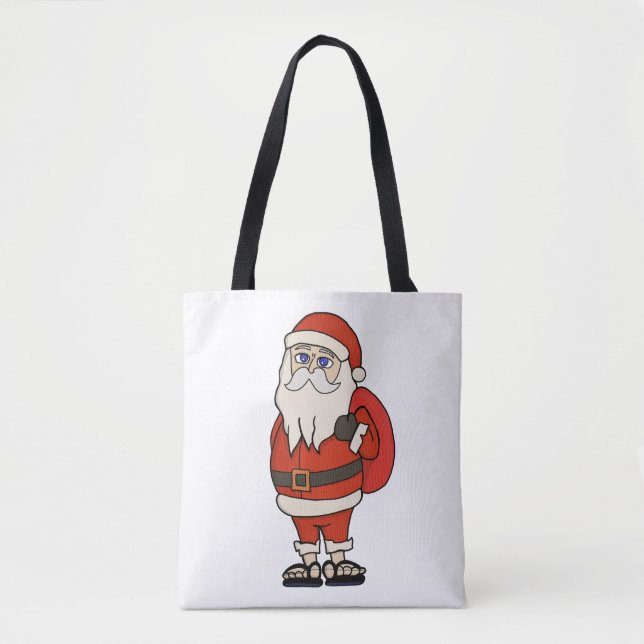 Tote Bag Flip Flops de Noël du Père Noël (Devant)