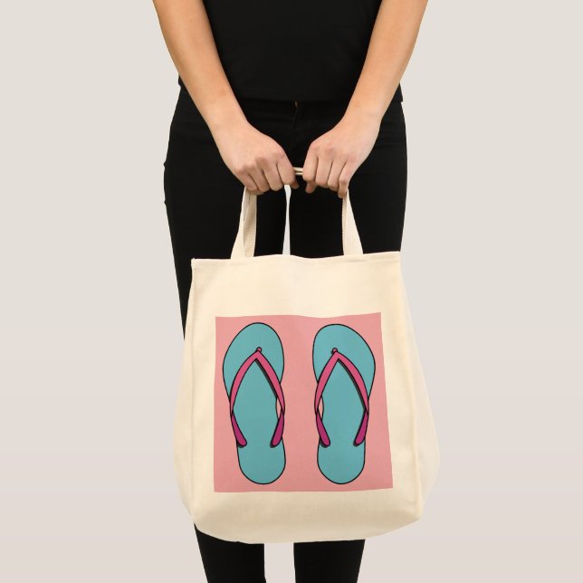 Tote Bag Flip Flops de plage (Devant (produit))