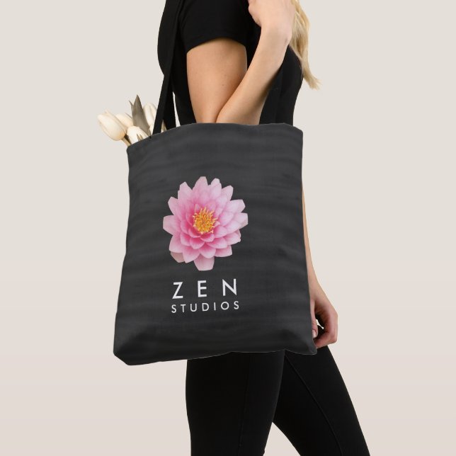 Tote Bag Floating Pink Lotus Flowers (De près)