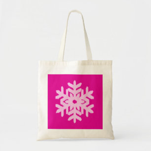 Tote Bag Flocon de neige Ikat - Fuchsia et rose glace