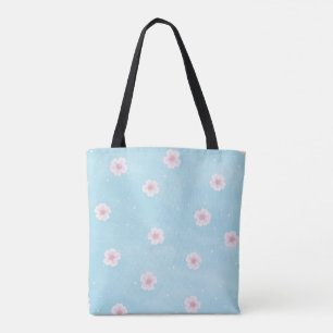Tote Bag Floraison de fleurs de cerisiers japonais Sakura