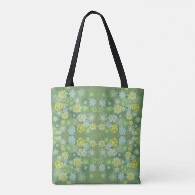 Tote Bag Floral Abstrait sel Aquarelle Peinture Motif (Dos)