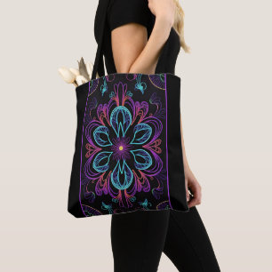 Tote Bag Floral Abstrait vibrant