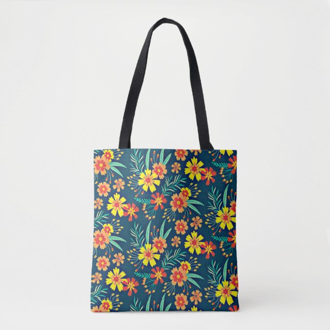 Tote Bag Floral Arrière - plan Belle conception-46566 (Devant)