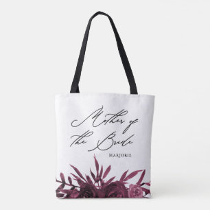 Tote Bag Floral avec la mère de la mariée Script