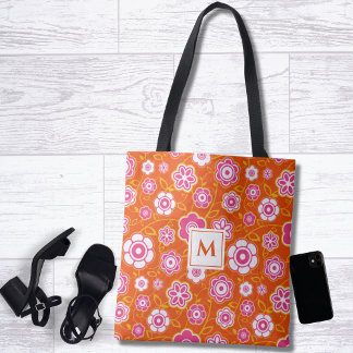 Tote Bag Floral Bandana Imprimer Monogramme Fourre-tout