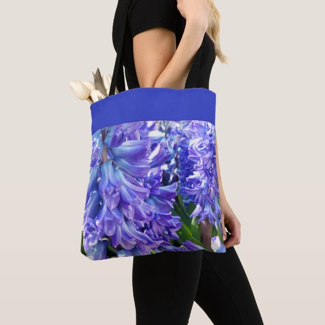 Tote Bag Floral bleu Hyacinth Flowers Fourre-tout (De près)