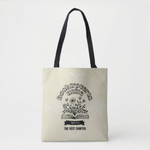 Tote Bag Floral "Booktroverts Unite"