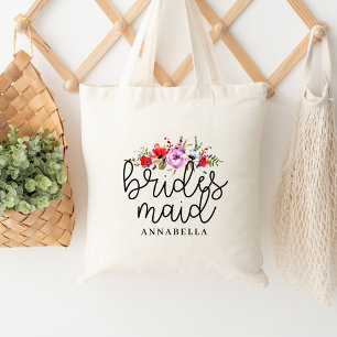 Tote Bag Floral Bouquet Bridesmaid Fourre-tout