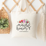 Tote Bag Floral Bouquet Maid of Honor Fourre-tout<br><div class="desc">Offrez ce fourre-tout comme un beau cadeau !</div>