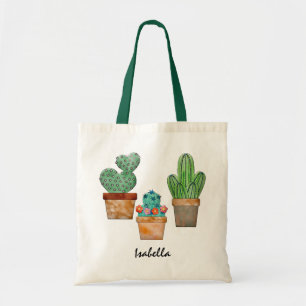 Tote Bag Floral Cactus Plantes