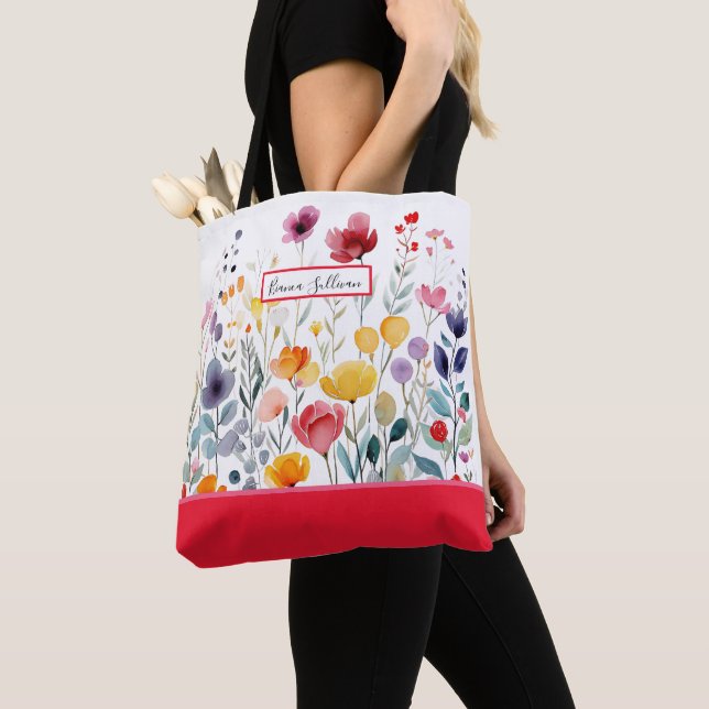 Tote Bag Floral du jardin anglais (De près)