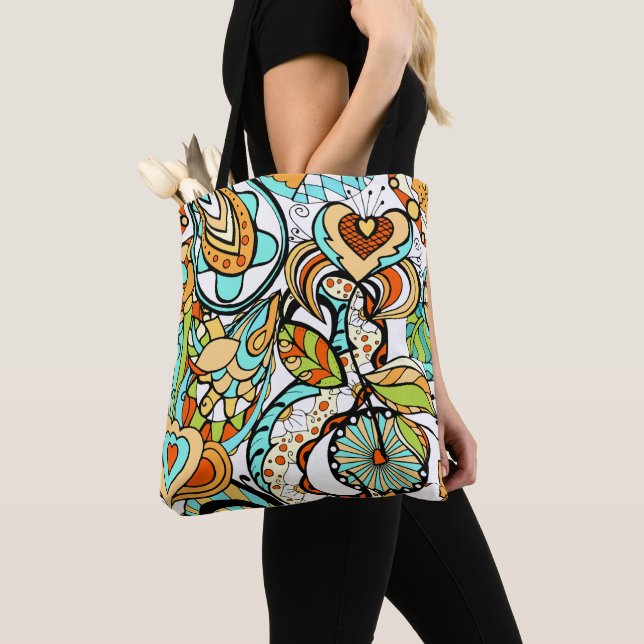 Tote Bag Floral Et Glamor Moderne (De près)