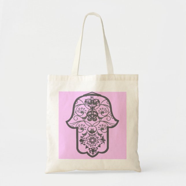 Tote Bag Floral Hamsa (Devant)