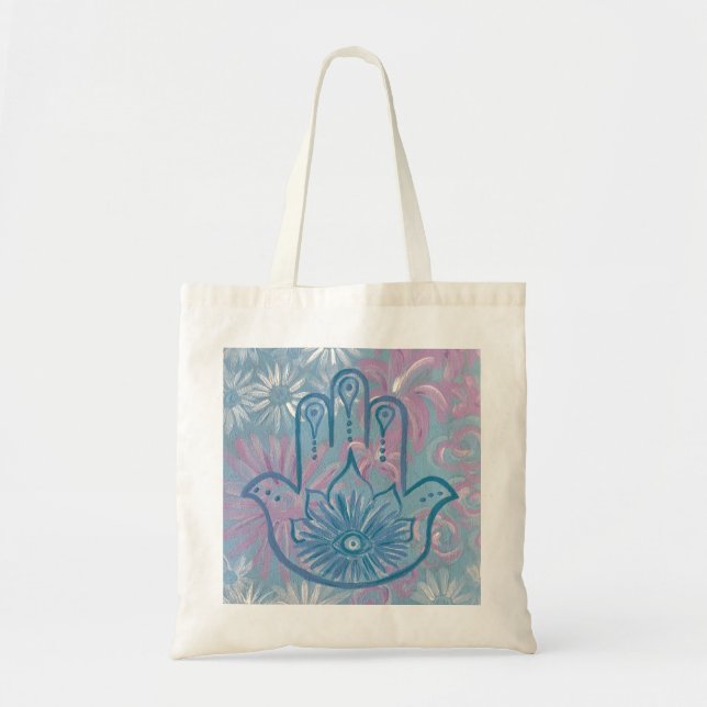 Tote Bag Floral Hamsa Fourre-tout (Devant)