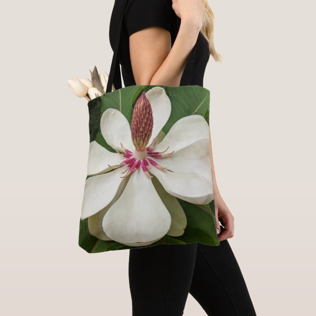Tote Bag Floral japonais de fleurs de Magnolia (De près)