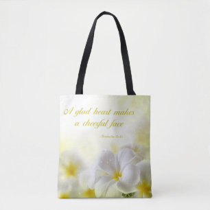 Tote Bag Floral jaune du 15:13 % pipe% de proverbes du vers